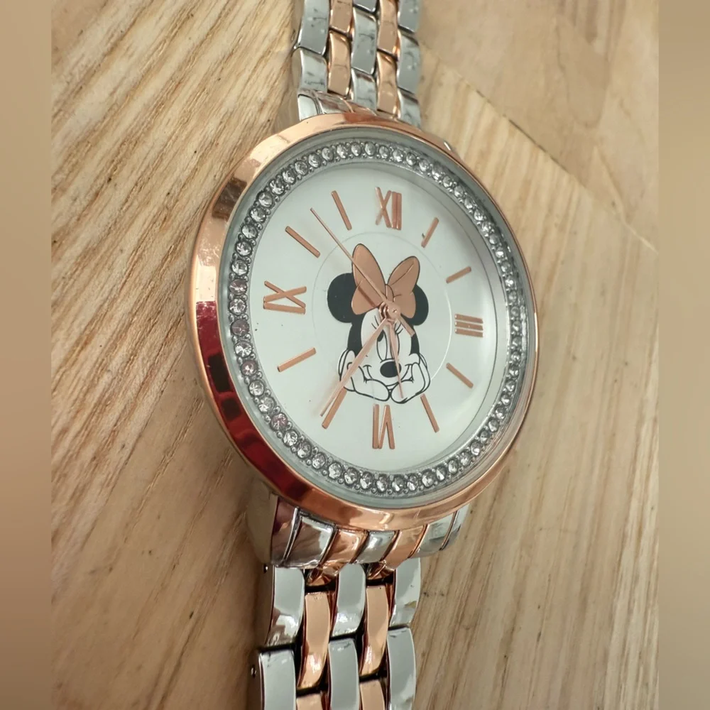 Disney Minnie Mouse two toned watch NEW BATTERY